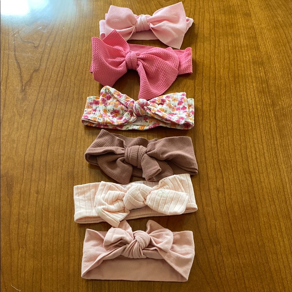 Pink and Brown Kids Headband Set